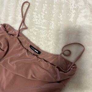 Fashion Nova Dusty Rose Spaghetti Strap Top
